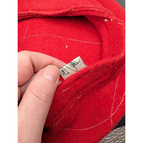 Lisa Shaub Couture NYC Red 100% Wool Beret Hat Hand-Stitched Millinery Designer